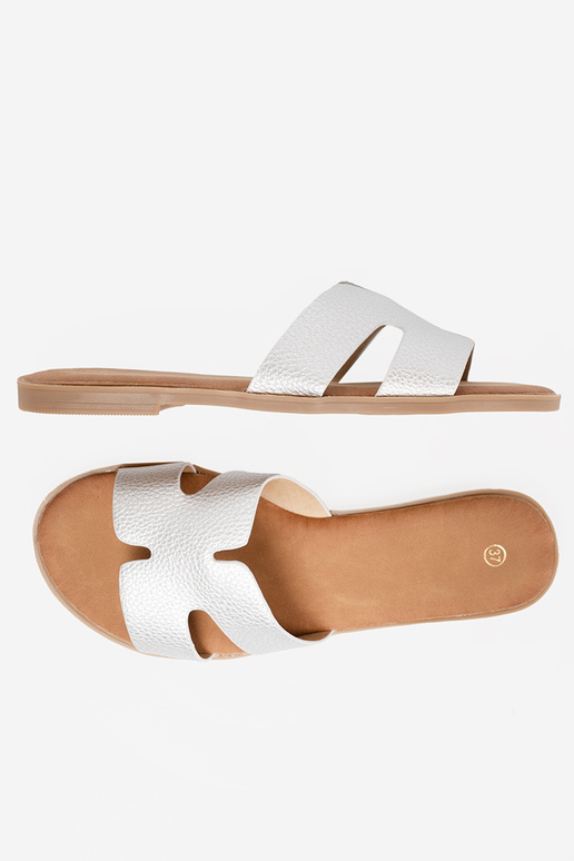 couleur argent Chaussons femmes z Àycięciami couleur argent Chaussons femmes z Àycięciami