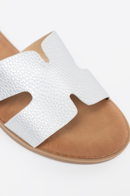 couleur argent Chaussons femmes z Àycięciami couleur argent Chaussons femmes z Àycięciami