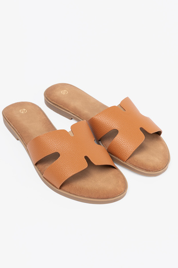 couleur caramel Chaussons femmes z Àycięciami