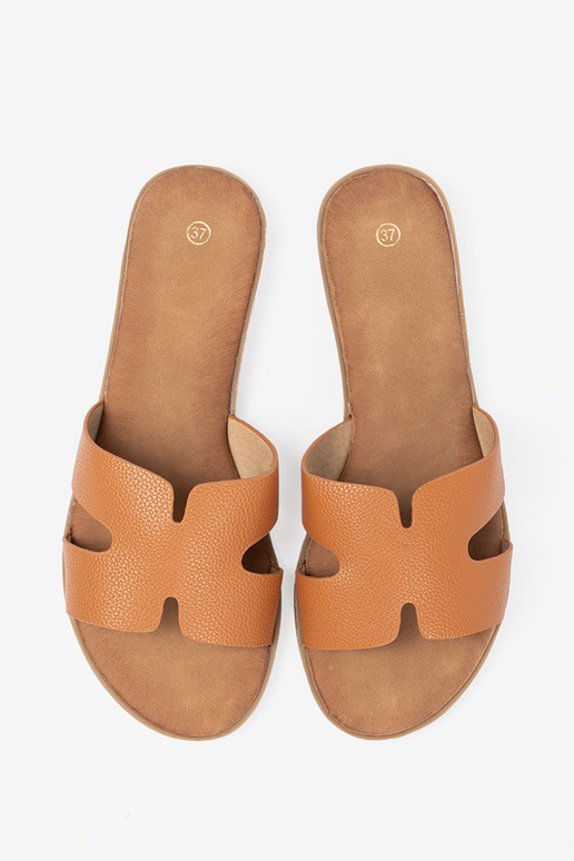 couleur caramel Chaussons femmes z Àycięciami couleur caramel Chaussons femmes z Àycięciami