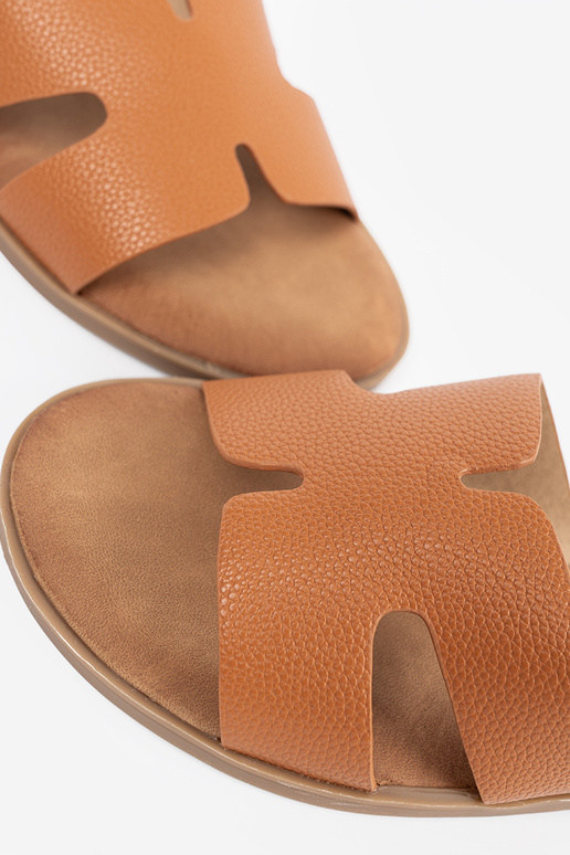 couleur caramel Chaussons femmes z Àycięciami couleur caramel Chaussons femmes z Àycięciami