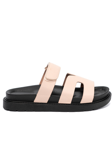 beige Chaussons avec des sangles Velcro 2