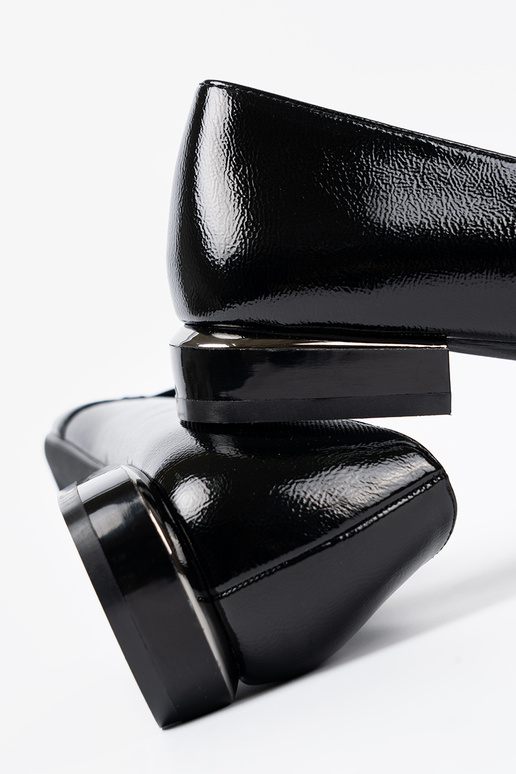 avec effet vernis mocassins avec boucle décorative Sergio Leone avec effet vernis mocassins avec boucle décorative Sergio Leone