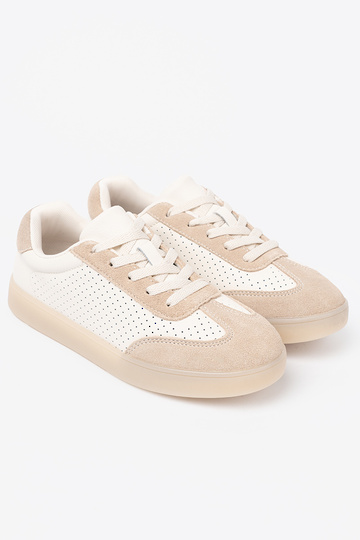 Chaussures décontractées pour femmes ajouré brillammentbeige