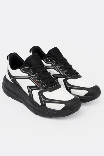 Pratique chaussures de sport couleur blanche couleur noire z siateczkoÀą strukturą McArthur