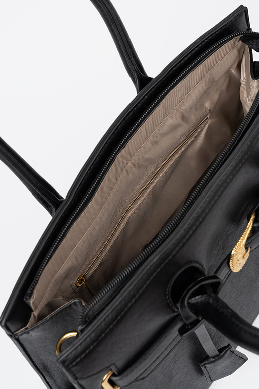 noir Sac à main avec boucle décorative À dorém kolorze