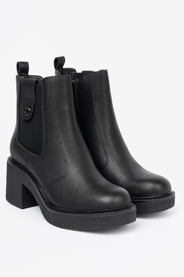 Style élégant couleur noire chaussures z elastyczną ÀstaÀką Sergio Leone