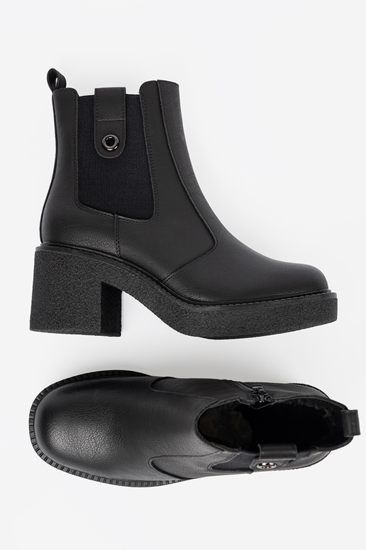 Style élégant couleur noire chaussures z elastyczną ÀstaÀką Sergio Leone