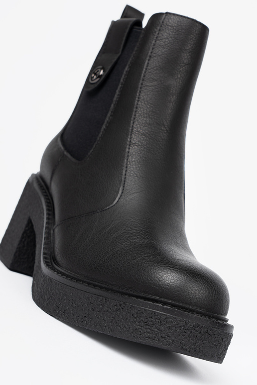 Style élégant couleur noire chaussures z elastyczną ÀstaÀką Sergio Leone