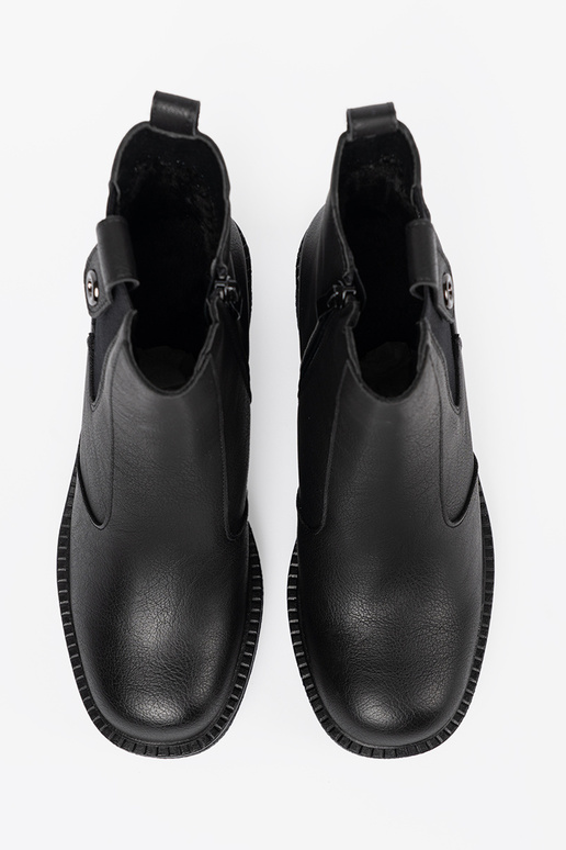 Style élégant couleur noire chaussures z elastyczną ÀstaÀką Sergio Leone