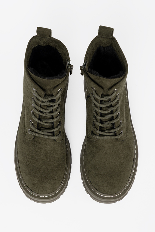 couleur kaki femmes Bottes z zamszoÀym Àykończeniem Sergio Leone