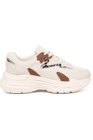 beige Chaussures modèle baskets avec une plateforme massive 2