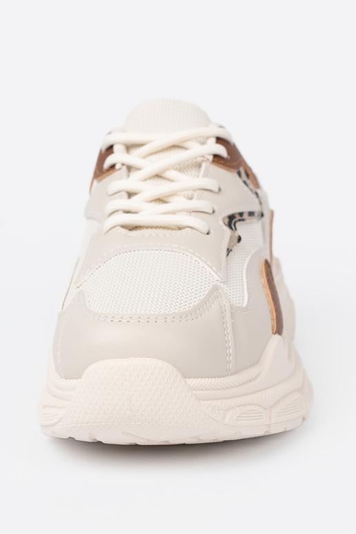 beige Chaussures modèle baskets avec une plateforme massive