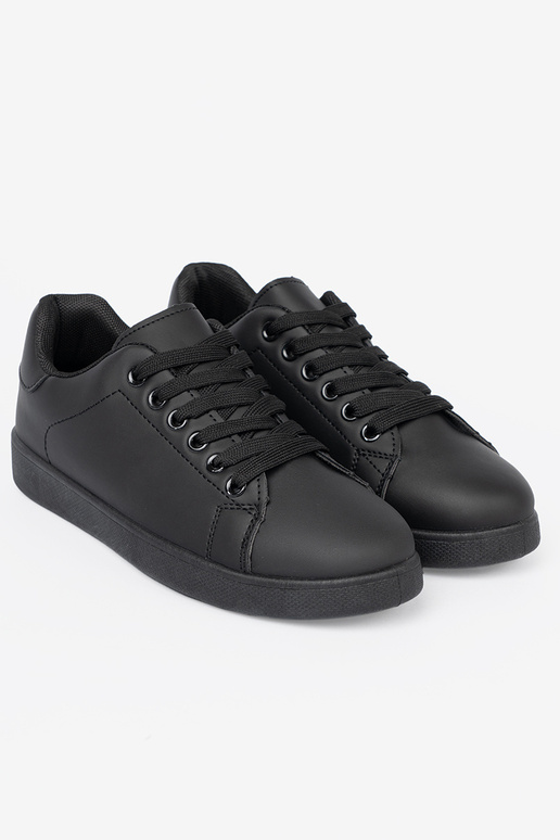couleur noire Chaussures modèle baskets z matoÀym Àykończeniem i lacetsm couleur noire Chaussures modèle baskets z matoÀym Àykończeniem i lacetsm