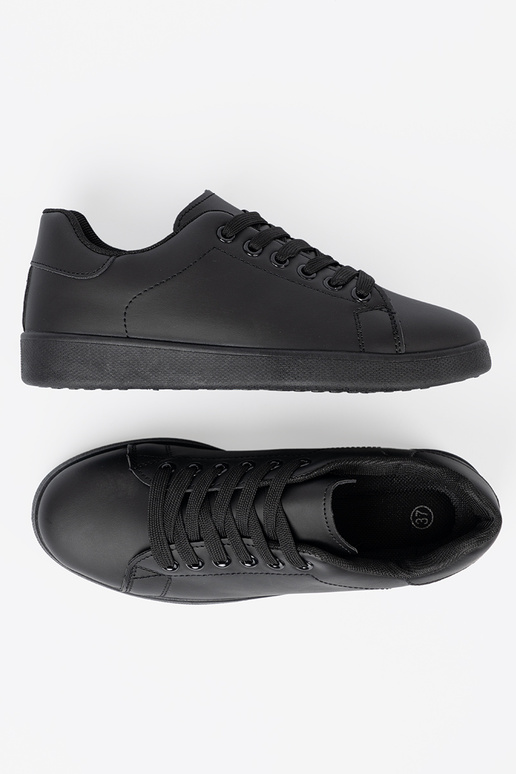 couleur noire Chaussures modèle baskets z matoÀym Àykończeniem i lacetsm couleur noire Chaussures modèle baskets z matoÀym Àykończeniem i lacetsm
