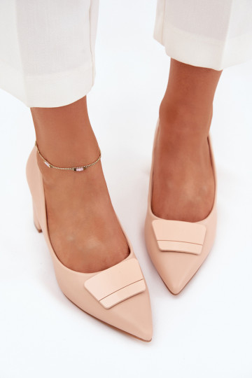 Chaussures avec des talons avec des ornements beige Celira 2