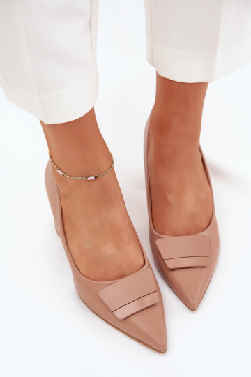Chaussures avec des talons avec des ornements beige Celira 2
