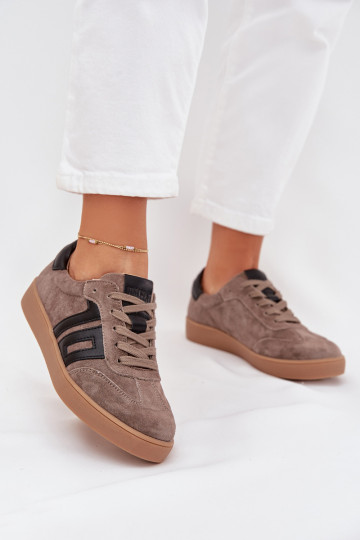 en daim Chaussures modèle baskets Féminin Vinceza 79557 beige 2