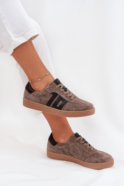 en daim Chaussures modèle baskets Féminin Vinceza 79557 beige