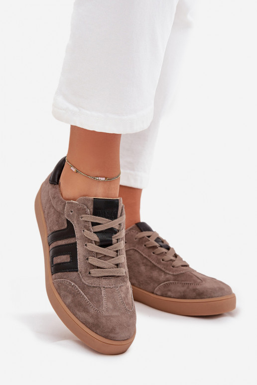 en daim Chaussures modèle baskets Féminin Vinceza 79557 beige