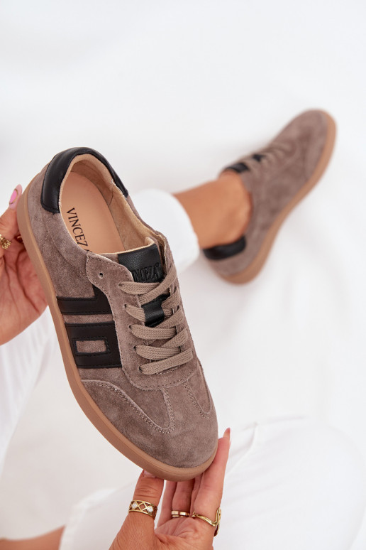 en daim Chaussures modèle baskets Féminin Vinceza 79557 beige