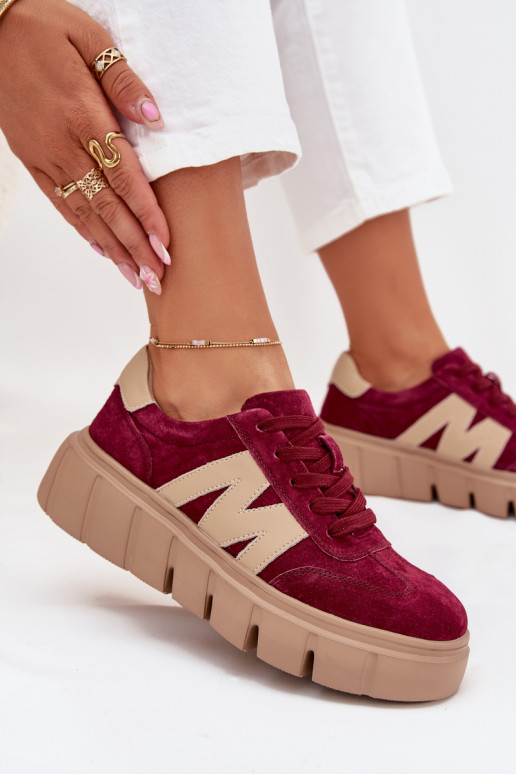 en daim Féminin Chaussures modèle baskets avec une plateforme Vinceza 79561 Bourgogne