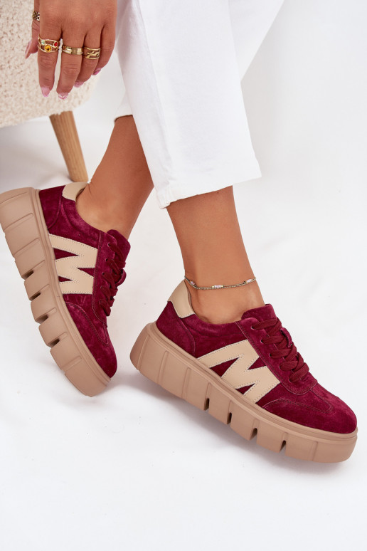 en daim Féminin Chaussures modèle baskets avec une plateforme Vinceza 79561 Bourgogne