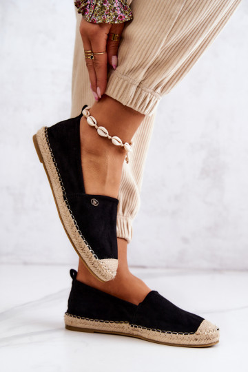 Féminin Espadrilles en daim couleur noire Joaquin 2