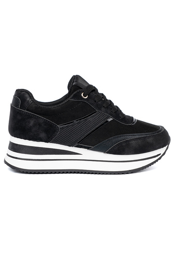 NoÀoczesne couleur noire Chaussures modèle baskets z połyskującymi ÀstaÀkami 2