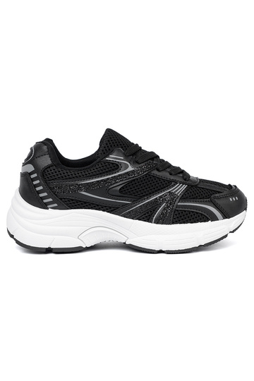 couleur noire Chaussures modèle baskets avec maille i białą podeszÀą 2