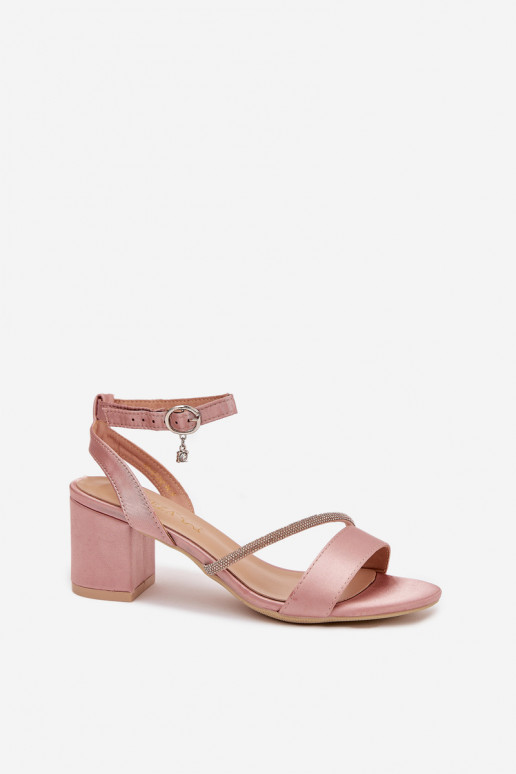 Escarpins roses pour femmes avec détails brillants, Vinceza 20268