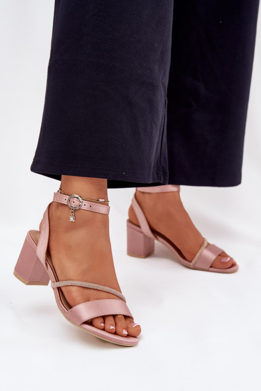 Escarpins roses pour femmes avec détails brillants, Vinceza 20268