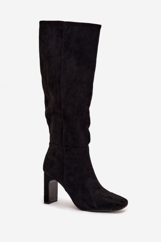 bottes pour femmes avec des talons réchauffer couleur noire Zamira bottes pour femmes avec des talons réchauffer couleur noire Zamira