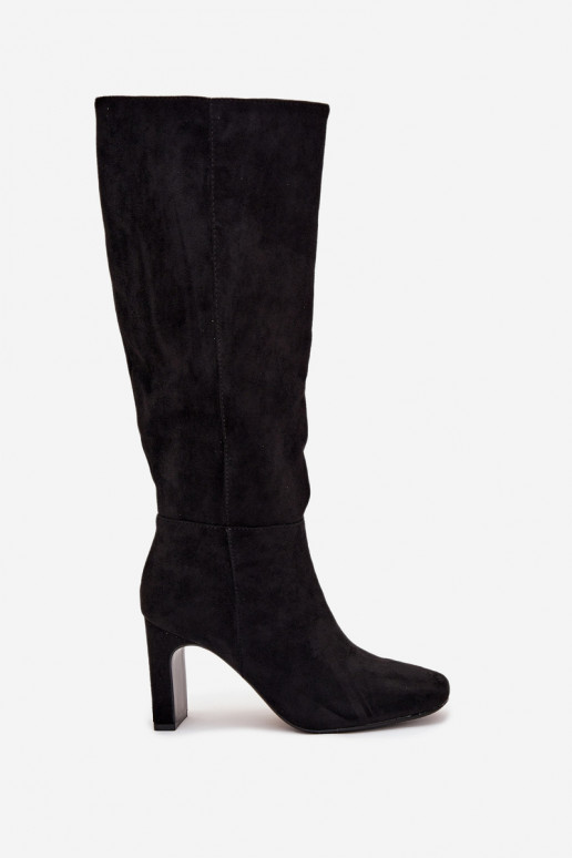 bottes pour femmes avec des talons réchauffer couleur noire Zamira bottes pour femmes avec des talons réchauffer couleur noire Zamira