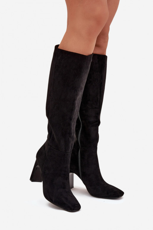 bottes pour femmes avec des talons réchauffer couleur noire Zamira bottes pour femmes avec des talons réchauffer couleur noire Zamira