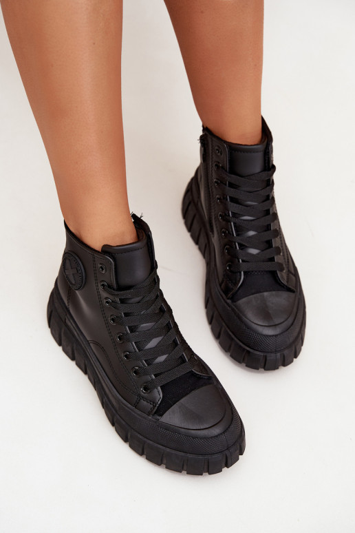 réchauffer chaussures de loisirs à semelles Féminin avec une plateforme Verrouillage couleur noire Sarira réchauffer chaussures de loisirs à semelles Féminin avec une plateforme Verrouillage couleur noire Sarira