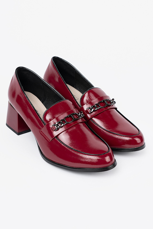 Bourgogne femmes demi-chaussures sur des talons hauts