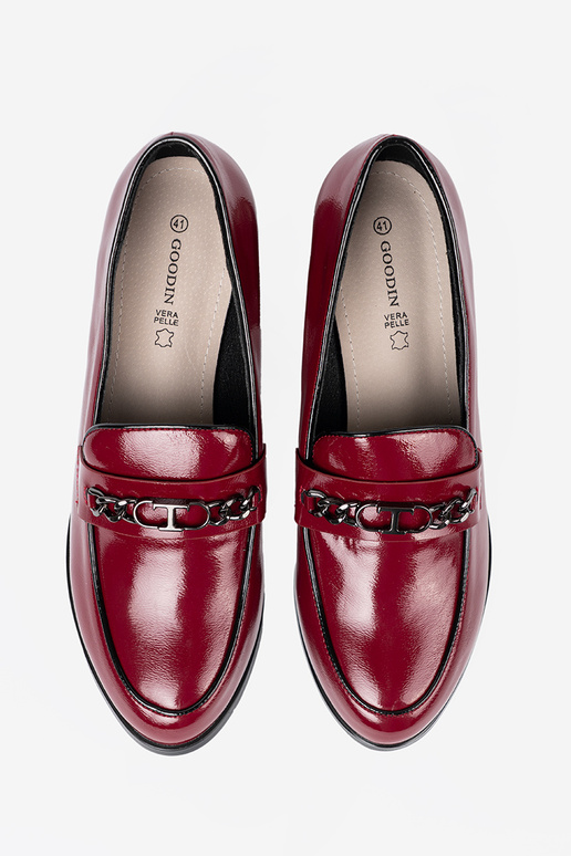 Bourgogne femmes demi-chaussures sur des talons hauts