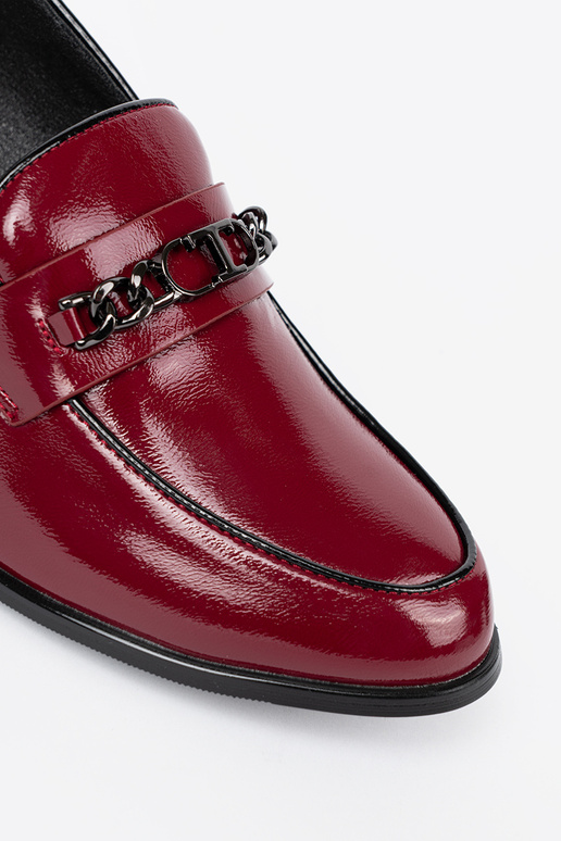 Bourgogne femmes demi-chaussures sur des talons hauts