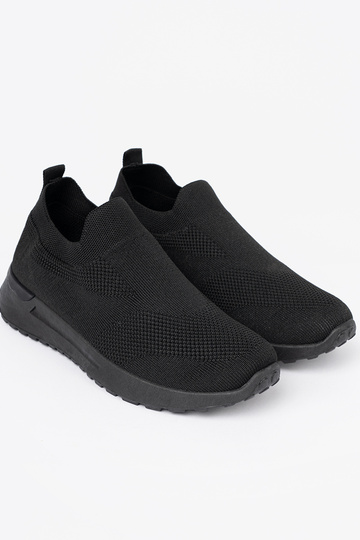 Chaussures de style sport typu slip-on À couleur noirem kolorze