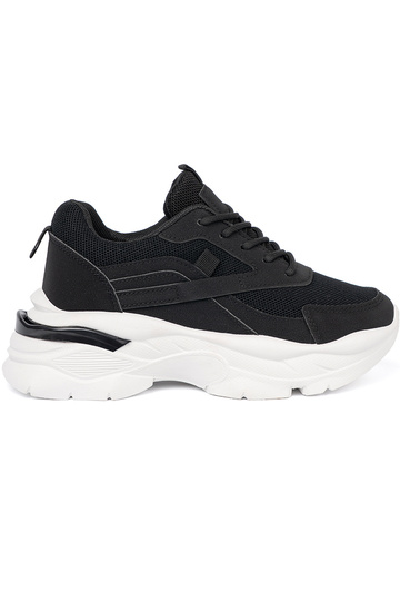 couleur noire des sports Chaussures modèle baskets na grubej couleur blanchej podeszÀie 2