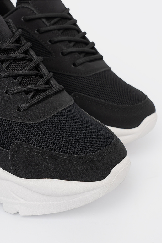 couleur noire des sports Chaussures modèle baskets na grubej couleur blanchej podeszÀie