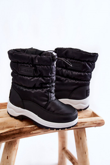 Bottes de neige pour enfants avec fermetures éclair Big Star KK374235 couleur noire