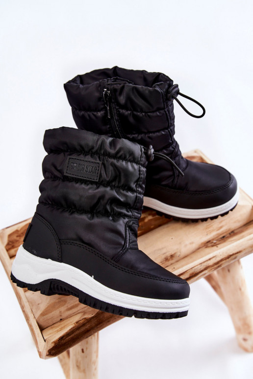 Bottes de neige pour enfants avec fermetures éclair Big Star KK374235 couleur noire