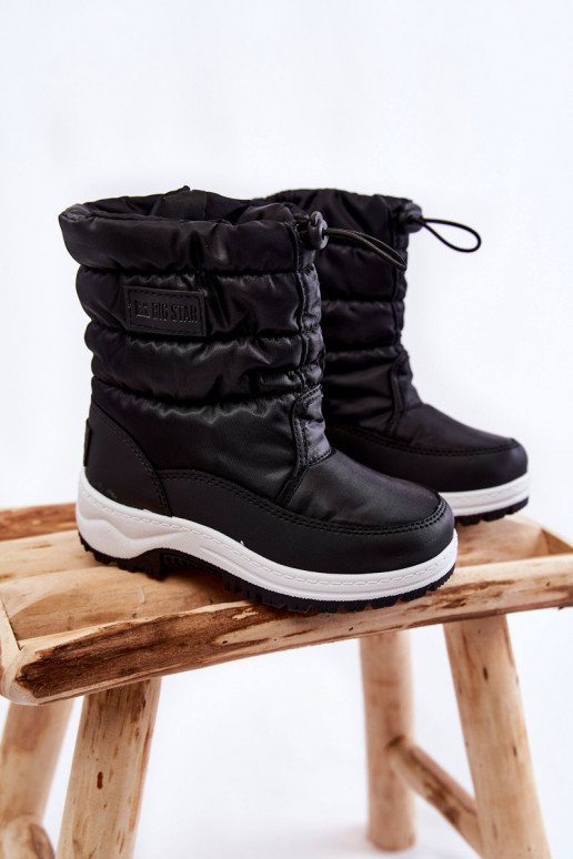 Bottes de neige pour enfants avec fermetures éclair Big Star KK374235 couleur noire