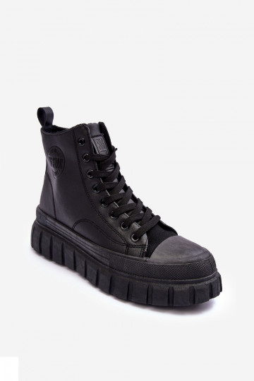 réchauffer Peau chaussures décontractées Au Château Big Star MM274625 couleur noire 2