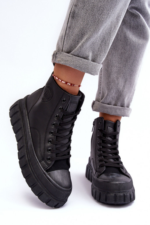 réchauffer Peau chaussures décontractées Au Château Big Star MM274625 couleur noire