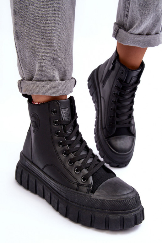 réchauffer Peau chaussures décontractées Au Château Big Star MM274625 couleur noire