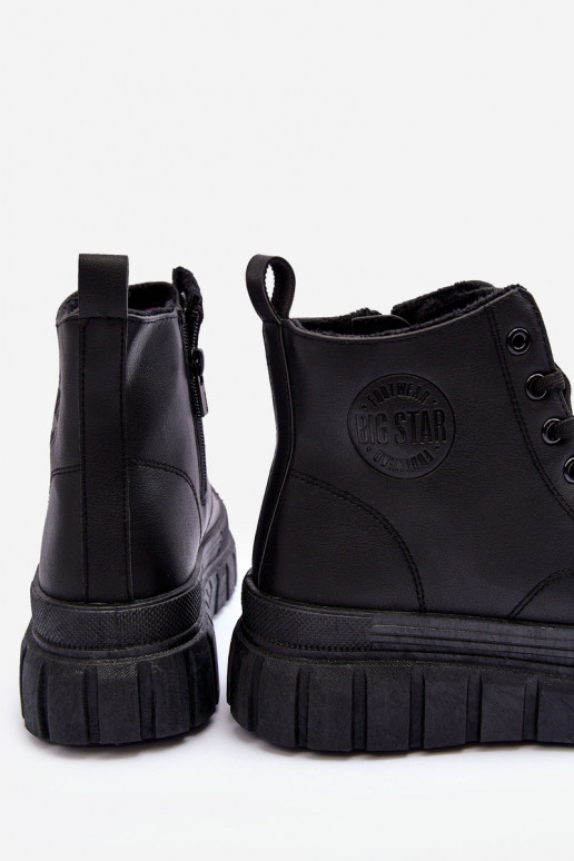 réchauffer Peau chaussures décontractées Au Château Big Star MM274625 couleur noire