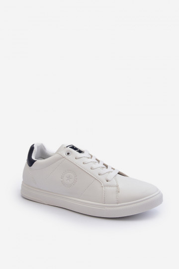 Faible Chaussures décontractées pour hommes en cuir écologique Big Star NN174282 couleur blanche